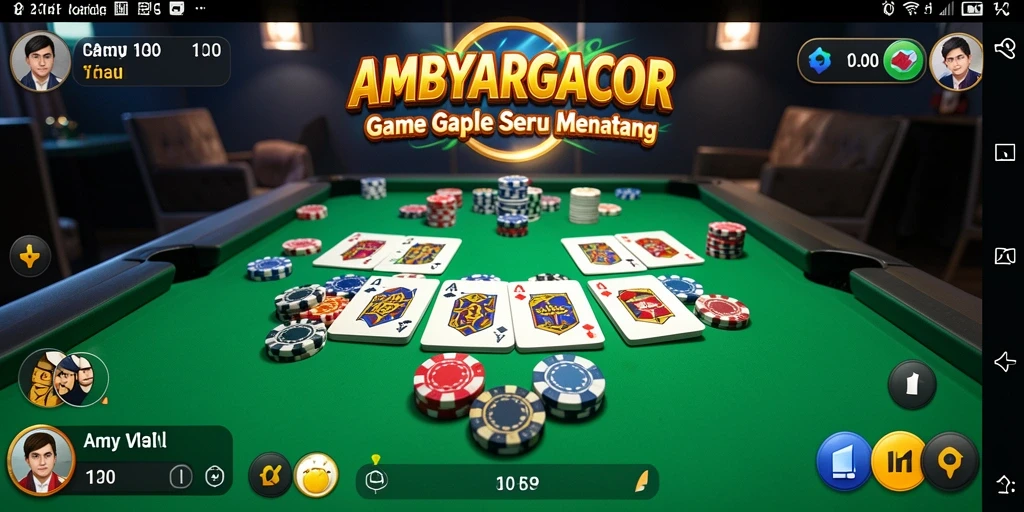 Tangkapan layar menunjukkan gameplay seru AMBYARGACOR dalam permainan Gaple.
