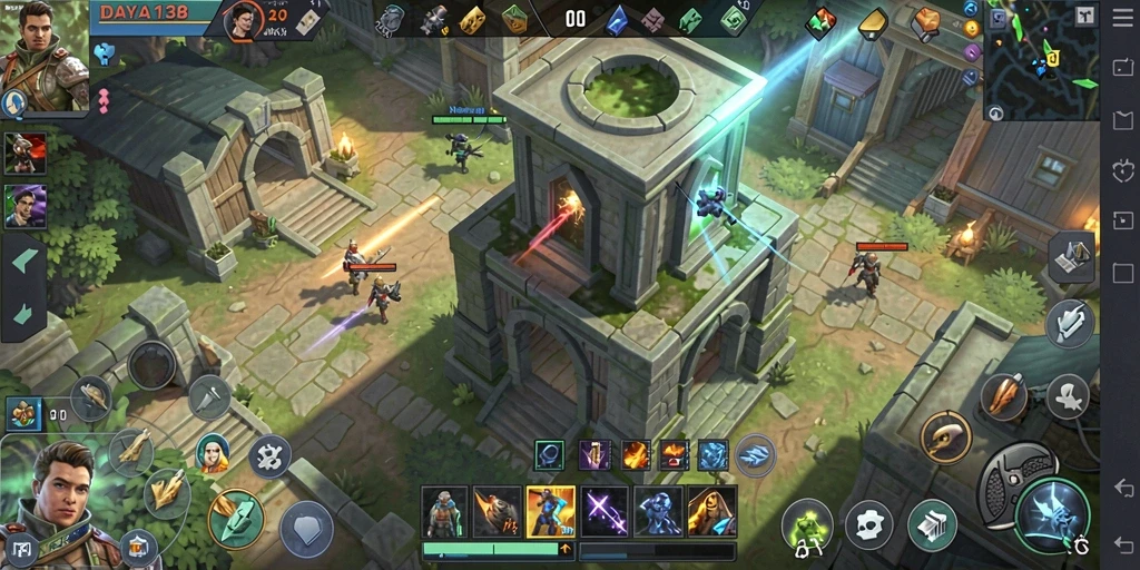 Tampilan gameplay seru dari game Tower Defense DAYA138.