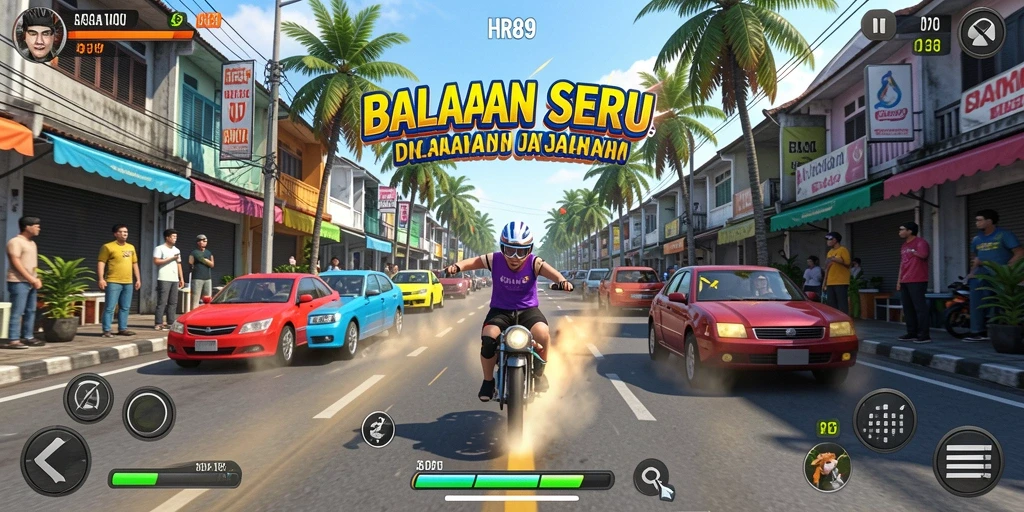 Gameplay Racing di HR89 yang penuh adrenalin.