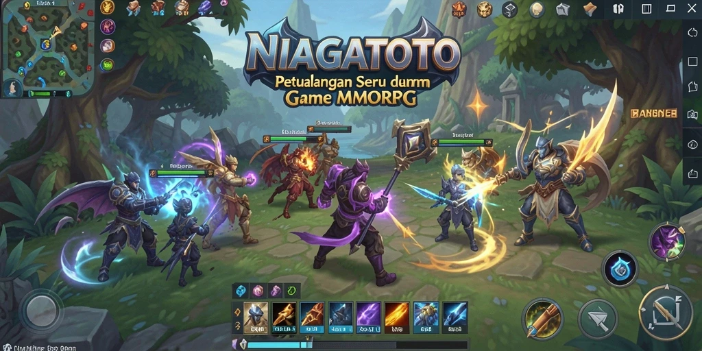 Tampilan gameplay epik di dunia fantasi NIAGATOTO.