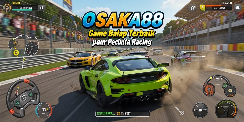 Tampilan gameplay balapan seru dan mendebarkan di OSAKA88.