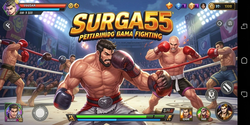 Tampilan gameplay SURGA55 yang mendebarkan dan penuh aksi.